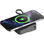 3-in-1 travel charger with 10,000 mAh wireless charging Xtorm black colour third view