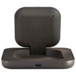 Qi2 magnetic bedside charger with USB-C cable 15W Zens black colour second rear view