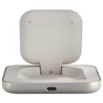 Qi2 magnetic bedside charger with USB-C cable 15W Zens white colour second rear view