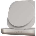 Qi2 magnetic bedside charger with USB-C cable 15W Zens white colour third view