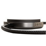 USB-C 2-in-1 charging cable with Zens wireless charging base black colour close-up view 1