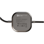 USB-C 2-in-1 charging cable with Zens wireless charging base black colour printed logo view 2