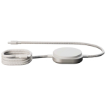 USB-C 2-in-1 charging cable with Zens wireless charging base white colour second rear view