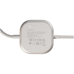 USB-C 2-in-1 charging cable with Zens wireless charging base white colour printed logo view 2