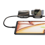 3-in-1 wireless charging station for Apple devices Zens black colour second view
