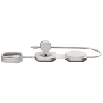 3-in-1 wireless charging station for Apple devices Zens white colour second rear view