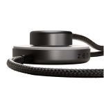 Compact wireless charger with USB-C and 15 W fast charging Zens black colour close-up view 1