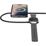 Compact wireless charger with USB-C and 15 W fast charging Zens black colour second view