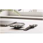 Compact wireless charger with USB-C and 15 W fast charging Zens black colour lifestyle image 2
