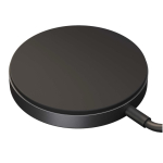 Magnetic desktop charger with USB-C and 15 W power Zens black colour close-up view 1