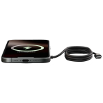 Magnetic desktop charger with USB-C and 15 W power Zens black colour second view