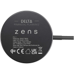 Magnetic desktop charger with USB-C and 15 W power Zens black colour printed logo view 2