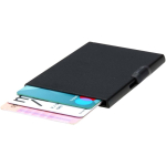 Magnetic card holder with RFID protection and recycled materials black colour