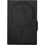 Magnetic card holder with RFID protection and recycled materials black colour second rear view