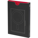 Magnetic card holder with RFID protection and recycled materials black colour second view with box