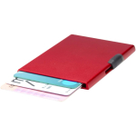 Magnetic card holder with RFID protection and recycled materials red colour
