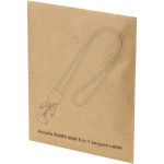 5-in-1 charging cable with lanyard and 65W fast charging white colour second view with box
