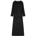 Sleeved blanket for businesses in soft fabric 135x180cm black colour second rear view