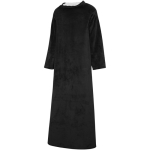 Sleeved blanket for businesses in soft fabric 135x180cm black colour third rear view
