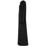 Sleeved blanket for businesses in soft fabric 135x180cm black colour side view