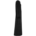 Sleeved blanket for businesses in soft fabric 135x180cm black colour second side view