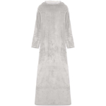 Sleeved blanket for businesses in soft fabric 135x180cm grey colour second rear view