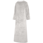 Sleeved blanket for businesses in soft fabric 135x180cm grey colour third rear view