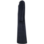 Sleeved blanket for businesses in soft fabric 135x180cm navy-blue colour side view