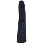 Sleeved blanket for businesses in soft fabric 135x180cm navy-blue colour second side view