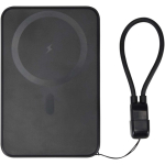 Customisable power bank with magnetic attachment and cord 5,000 mAh black colour second rear view