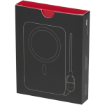 Customisable power bank with magnetic attachment and cord 5,000 mAh black colour second view with box