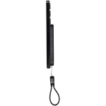 Customisable power bank with magnetic attachment and cord 5,000 mAh black colour side view