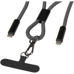 Charging cable with cord and 65W fast charging black colour close-up view 1