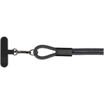 Charging cable with cord and 65W fast charging black colour third front view
