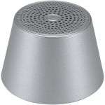 Compact magnetic speaker with aluminium finish and 3 W power silver colour