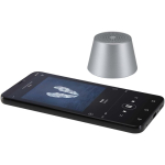 Compact magnetic speaker with aluminium finish and 3 W power silver colour third view