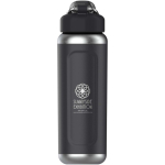 710 ml Stanley double-wall vacuum insulated water bottle black colour printed logo view 2