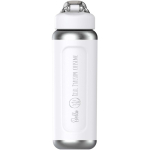710 ml Stanley double-wall vacuum insulated water bottle white colour printed logo view 2