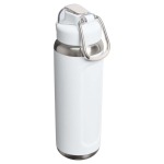 710 ml Stanley double-wall vacuum insulated water bottle white colour third rear view