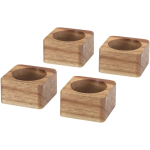 Durable acacia napkin rings with a natural grain finish wood colour