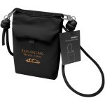 Water-resistant RFID accessory organiser bag black colour transfer printing view