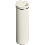 Double-wall thermal tumbler with leakproof lid 470ml Stanley beige colour second rear view