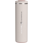 Double-wall thermal tumbler with leakproof lid 470ml Stanley light pink colour printed logo view 2