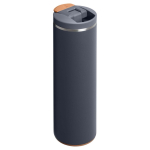 Double-wall thermal tumbler with leakproof lid 470ml Stanley blue gray colour second rear view