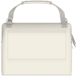 Cooler bag with mesh pocket and zip for 20 cans Stanley beige colour second rear view