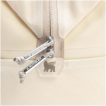Cooler bag with mesh pocket and zip for 20 cans Stanley beige colour close-up view 2