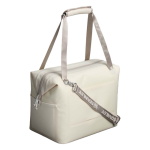 Cooler bag with mesh pocket and zip for 20 cans Stanley beige colour third view