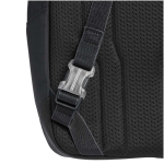Urban crossbody bag with pockets and padded strap 9L black colour close-up view 2