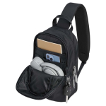 Urban crossbody bag with pockets and padded strap 9L black colour third view