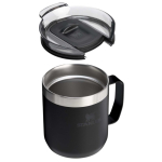 Thermal mug with splash-proof lid in stainless steel 350ml Stanley black colour